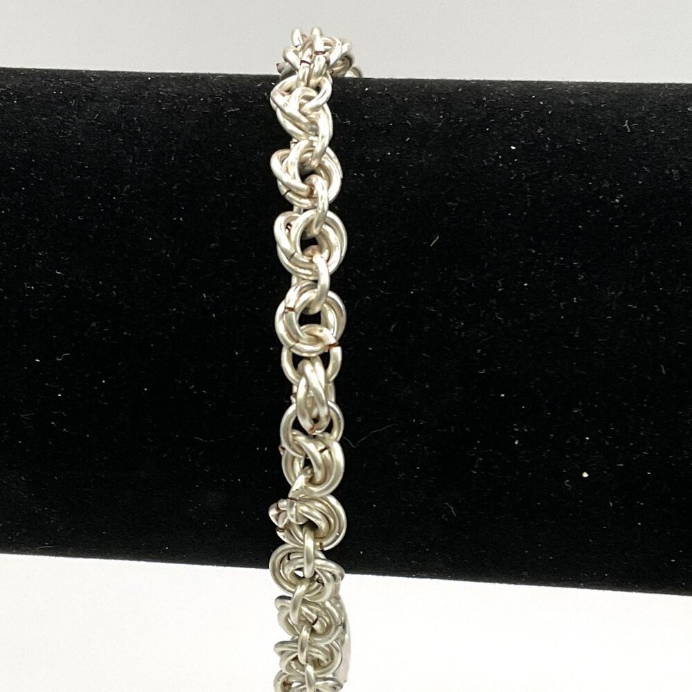 Hand Crafted Rosette Chain Mail Bracelet